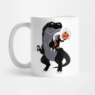 Headless Horseman Riding a Dinosaur Mug